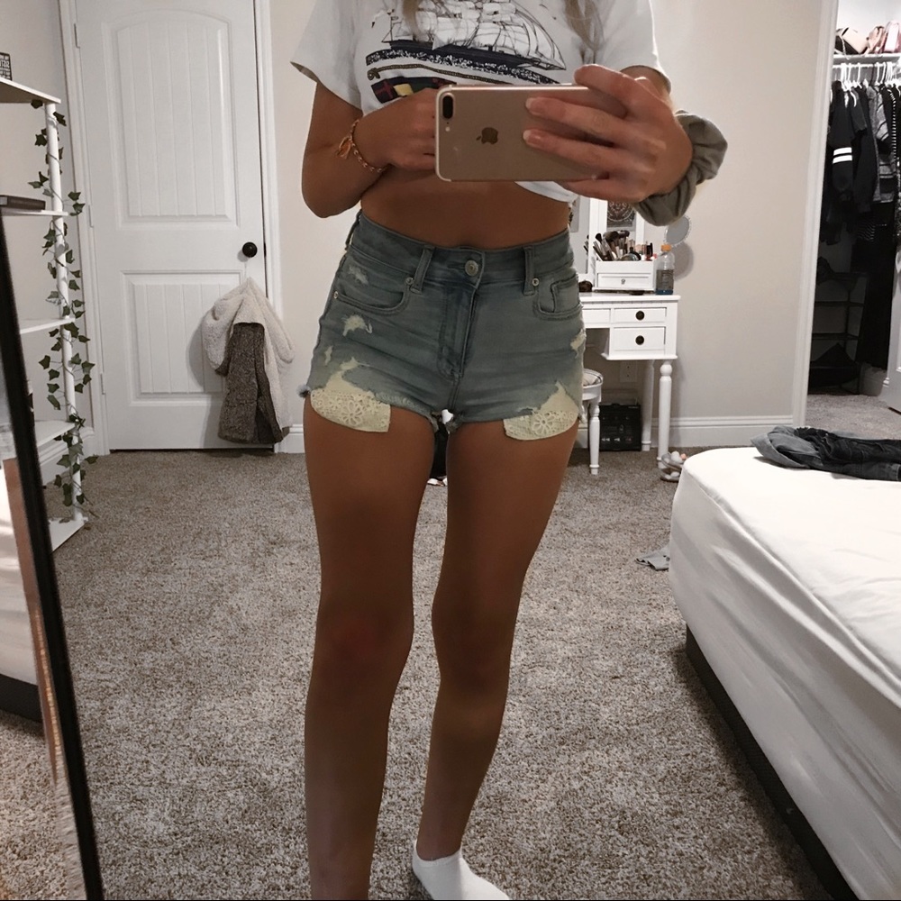 American eagle hi-rise shorts